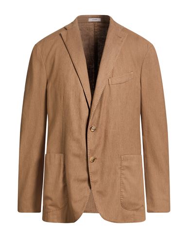 Man Blazer Light brown Size 40 Cotton, Linen, Polyester, Elastane