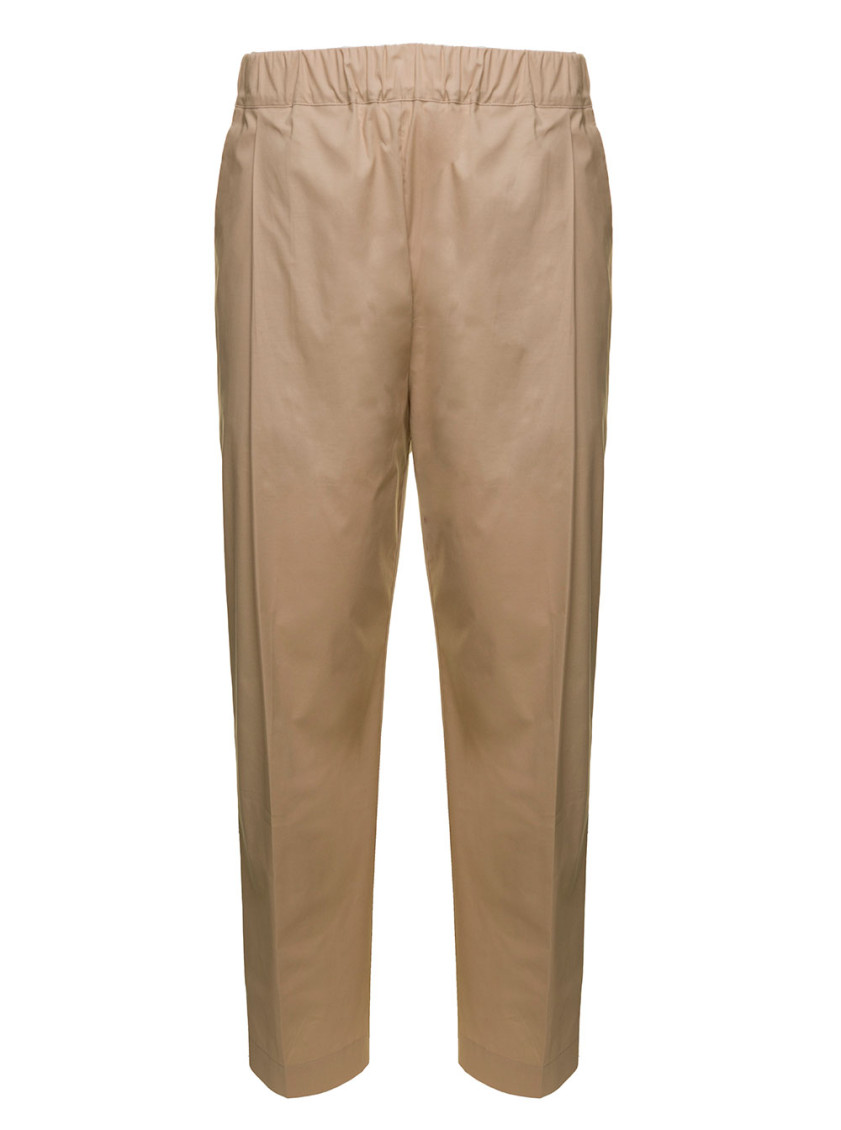 Beige Loose Elasticated Pants