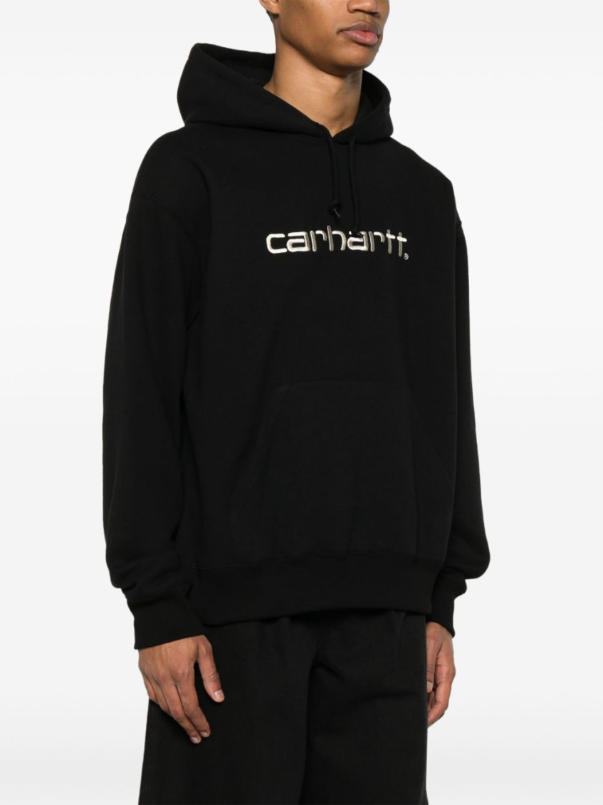 Black Cotton Hoodie