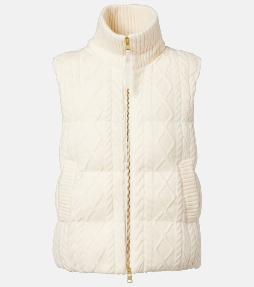 Irina cable-knit puffer vest
