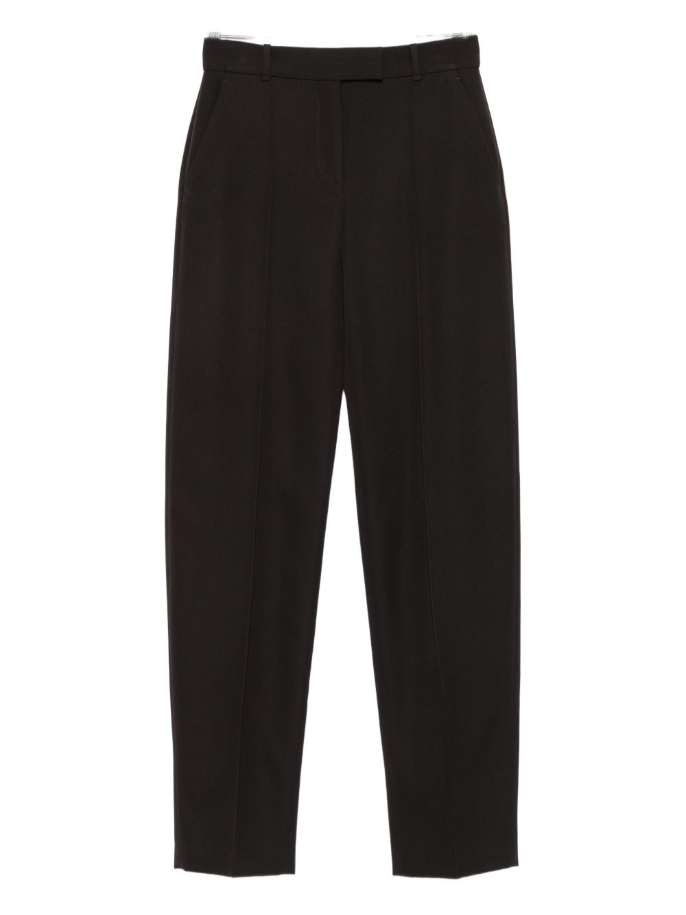 Pressed-crease tailored trousers