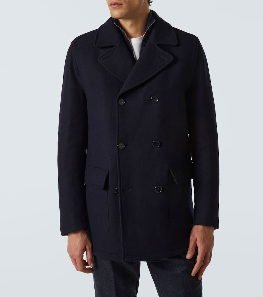 Double-breasted peacoat