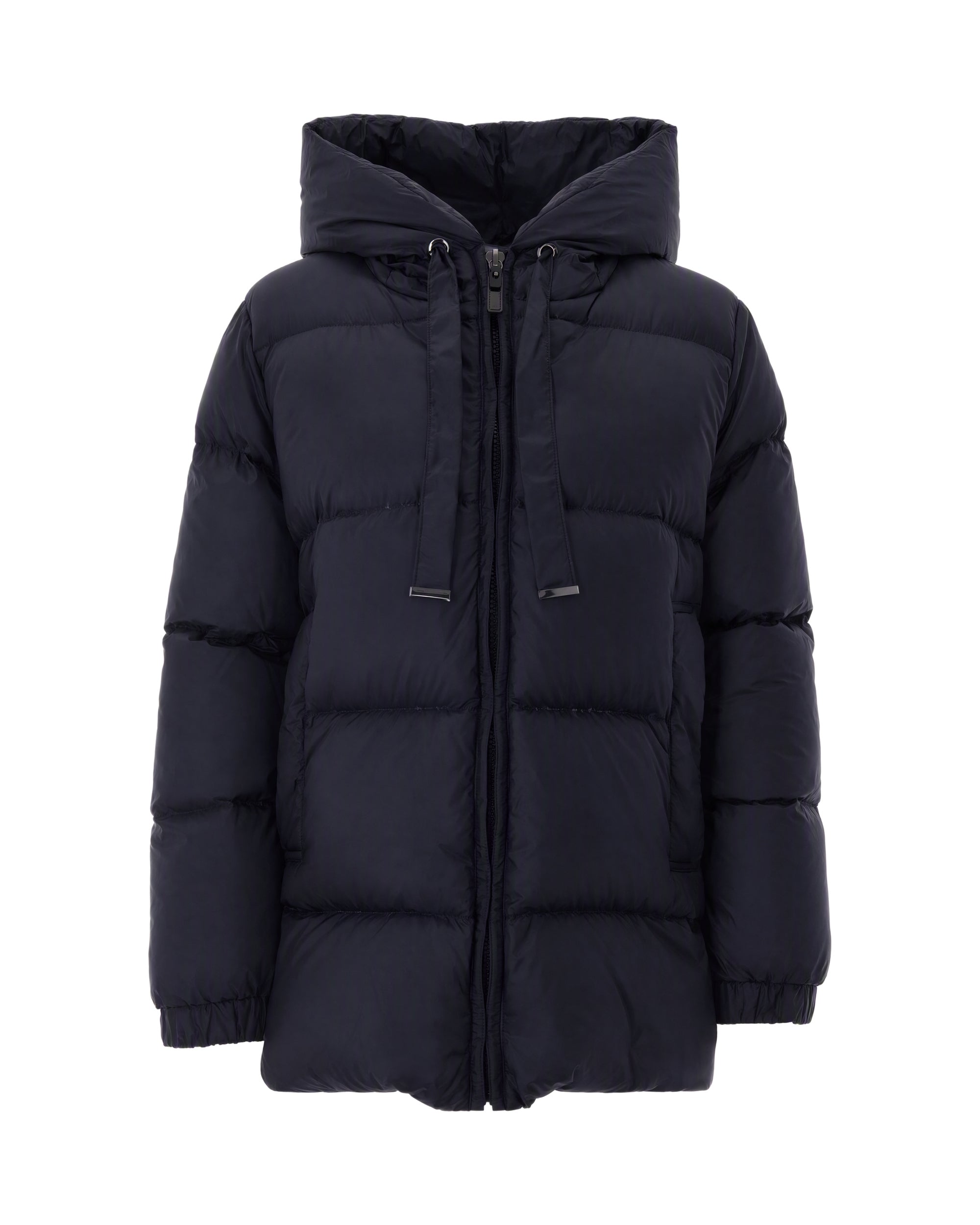Quilted Thermal-Padded Down Jacket — Navy