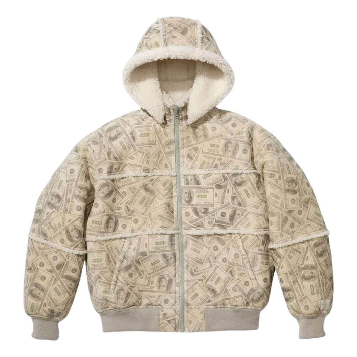 X MM6 Maison Margiela Hooded Shearling Bomber Jacket 'White'
