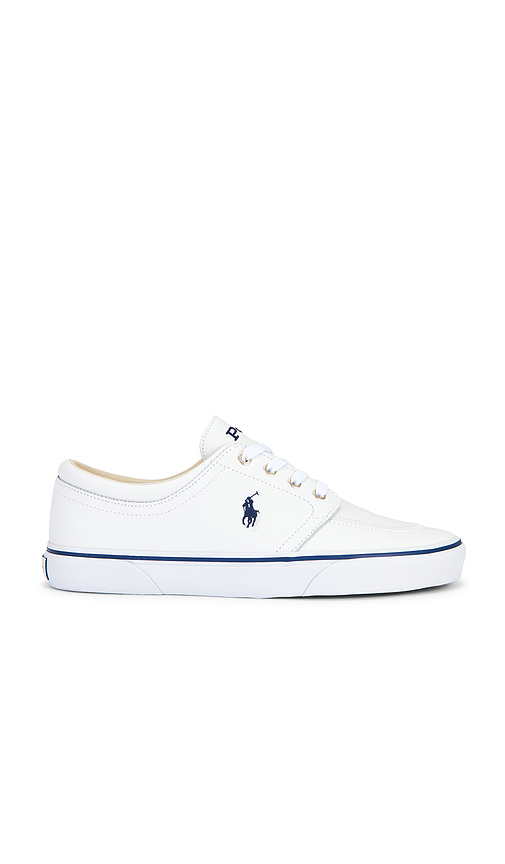 Polo Ralph Lauren Faxon Solid Leather Low Top Sneaker in White. 7. Also