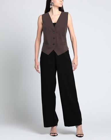 Woman Tailored Vest Brown