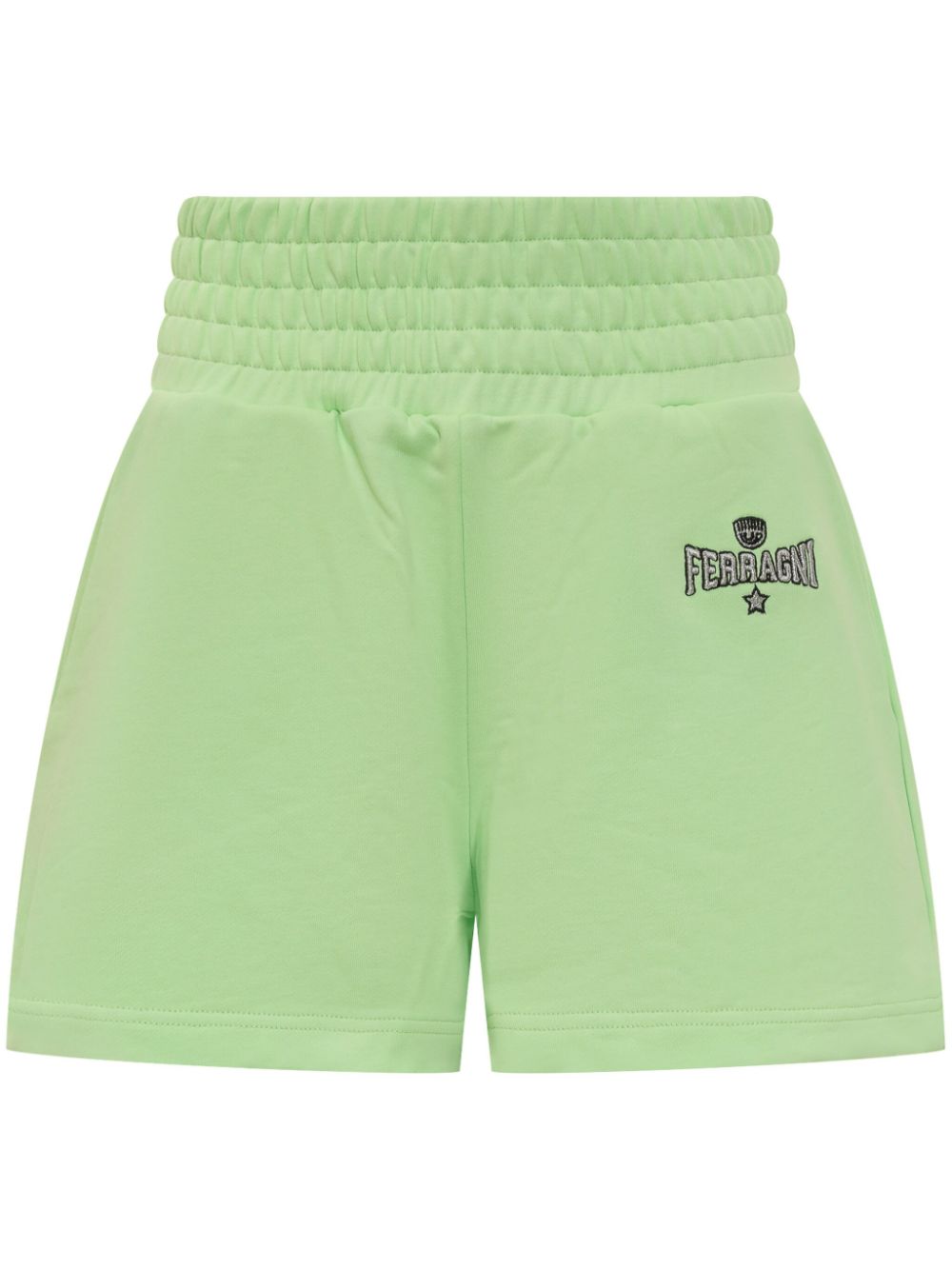 Embroidered-logo shorts - White