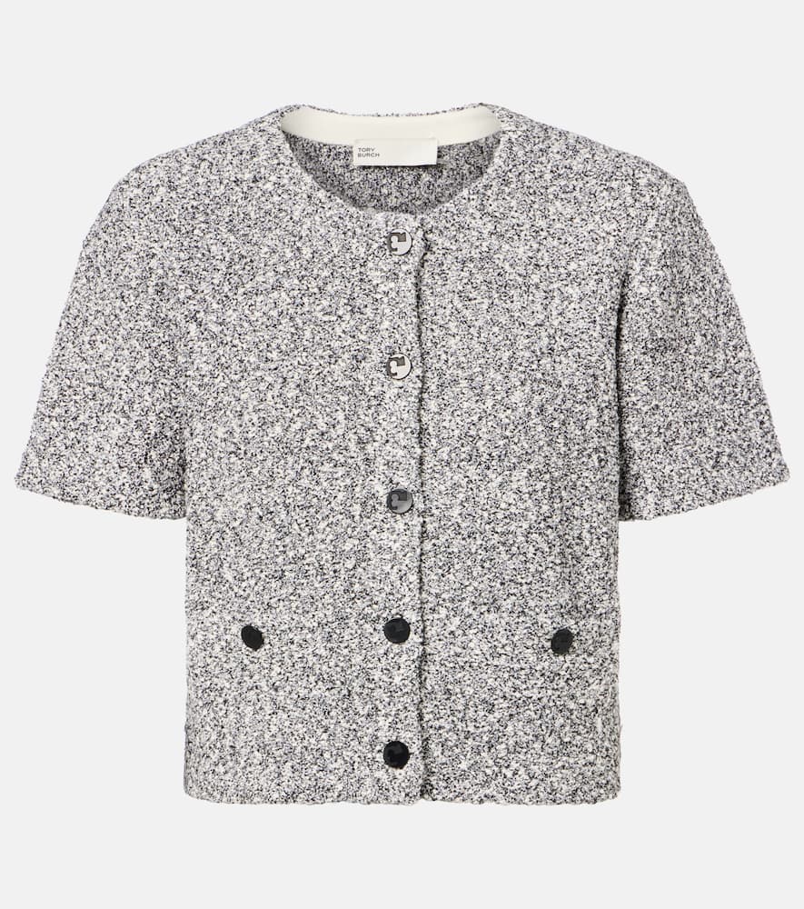 Cropped tweed top