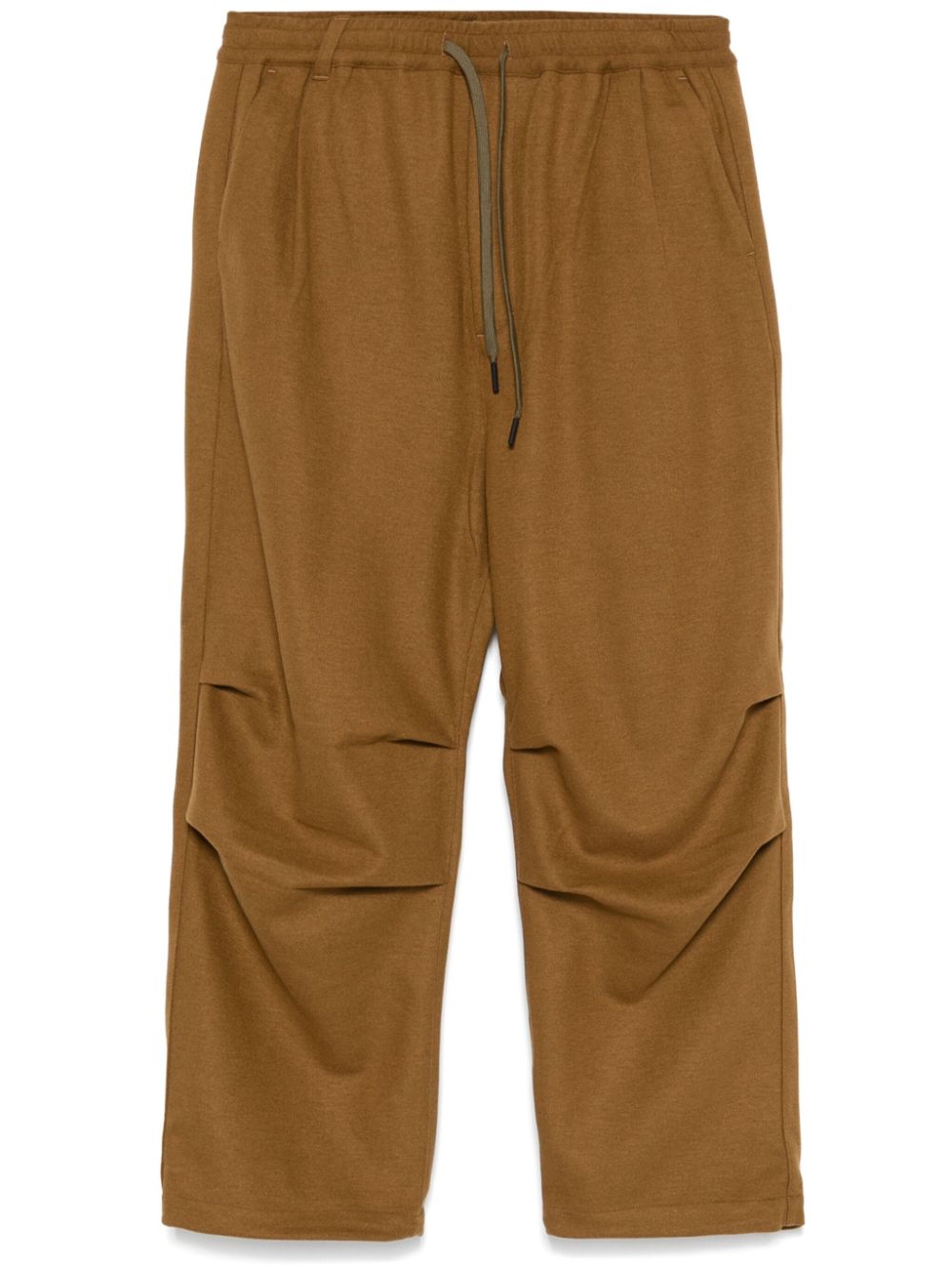Knee-tuck trousers - Brown