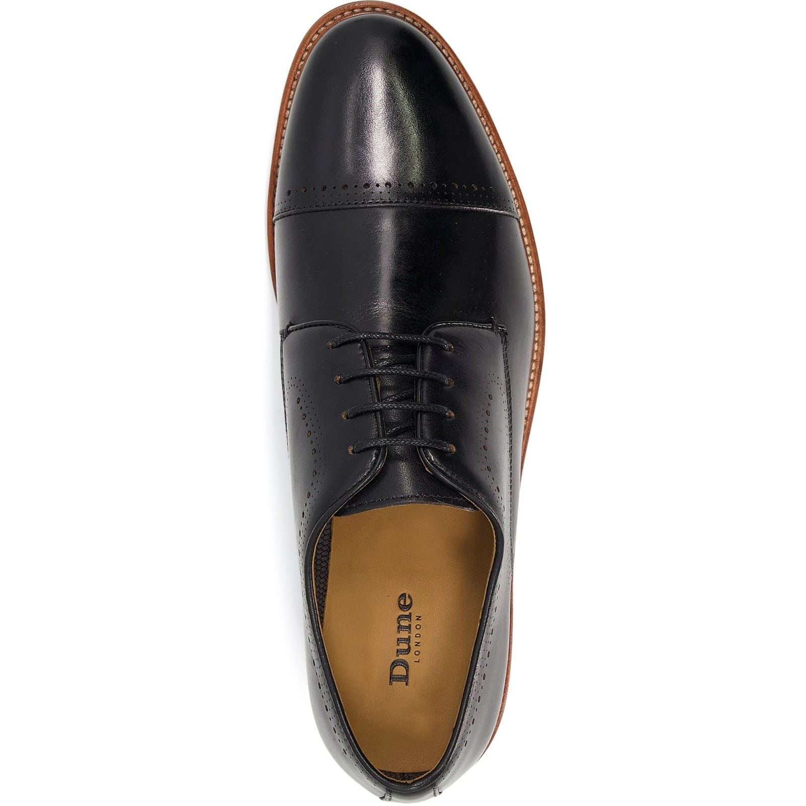 Dune Savion Leather Men's Black Oxford Shoe