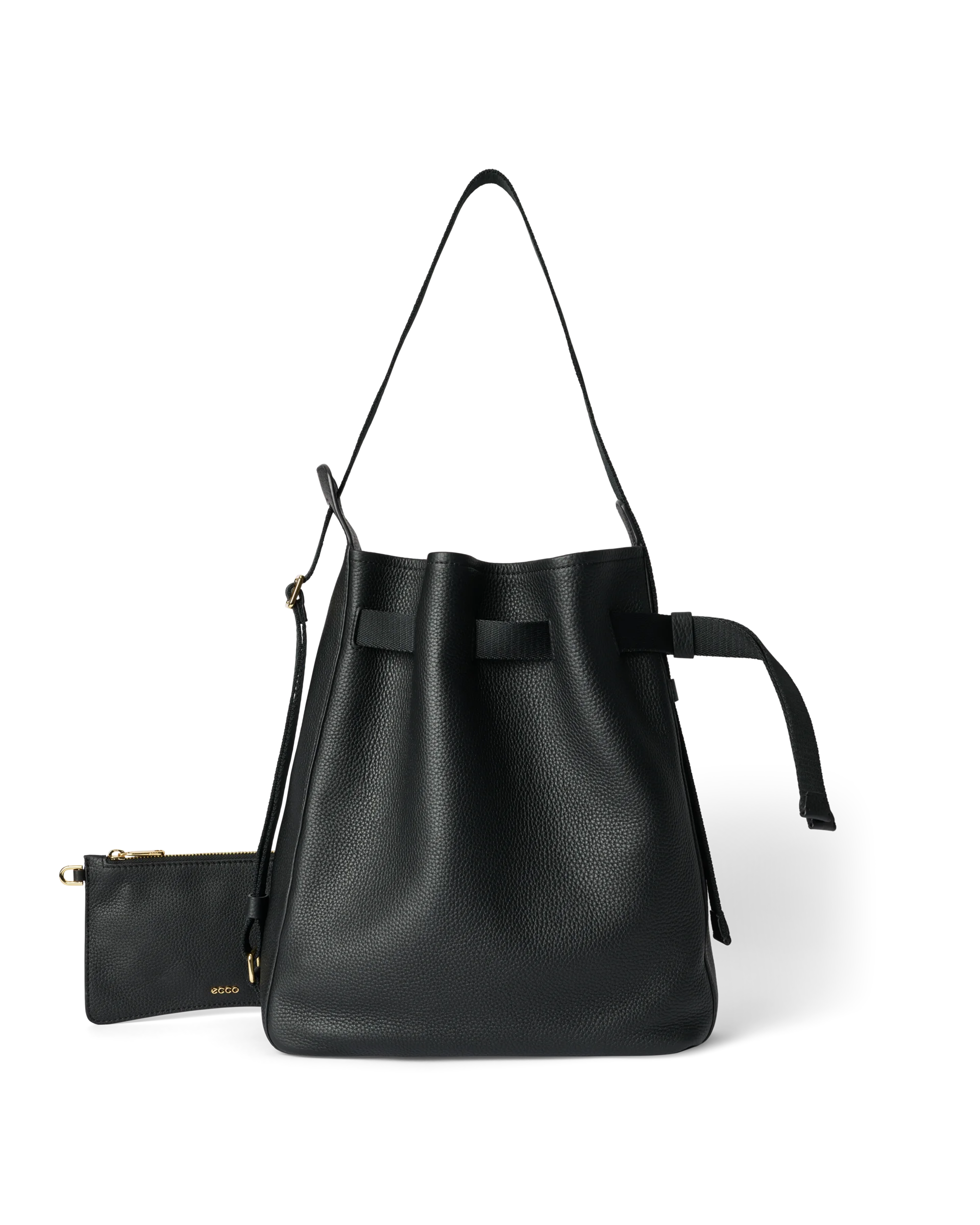 Sail Bag - Leather Hobo Bag - Black