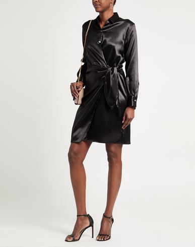 Woman Mini dress Black Size 12 Polyester