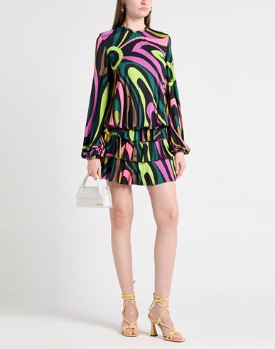 Pucci Woman Mini dress Black Size 12 Viscose, Silk