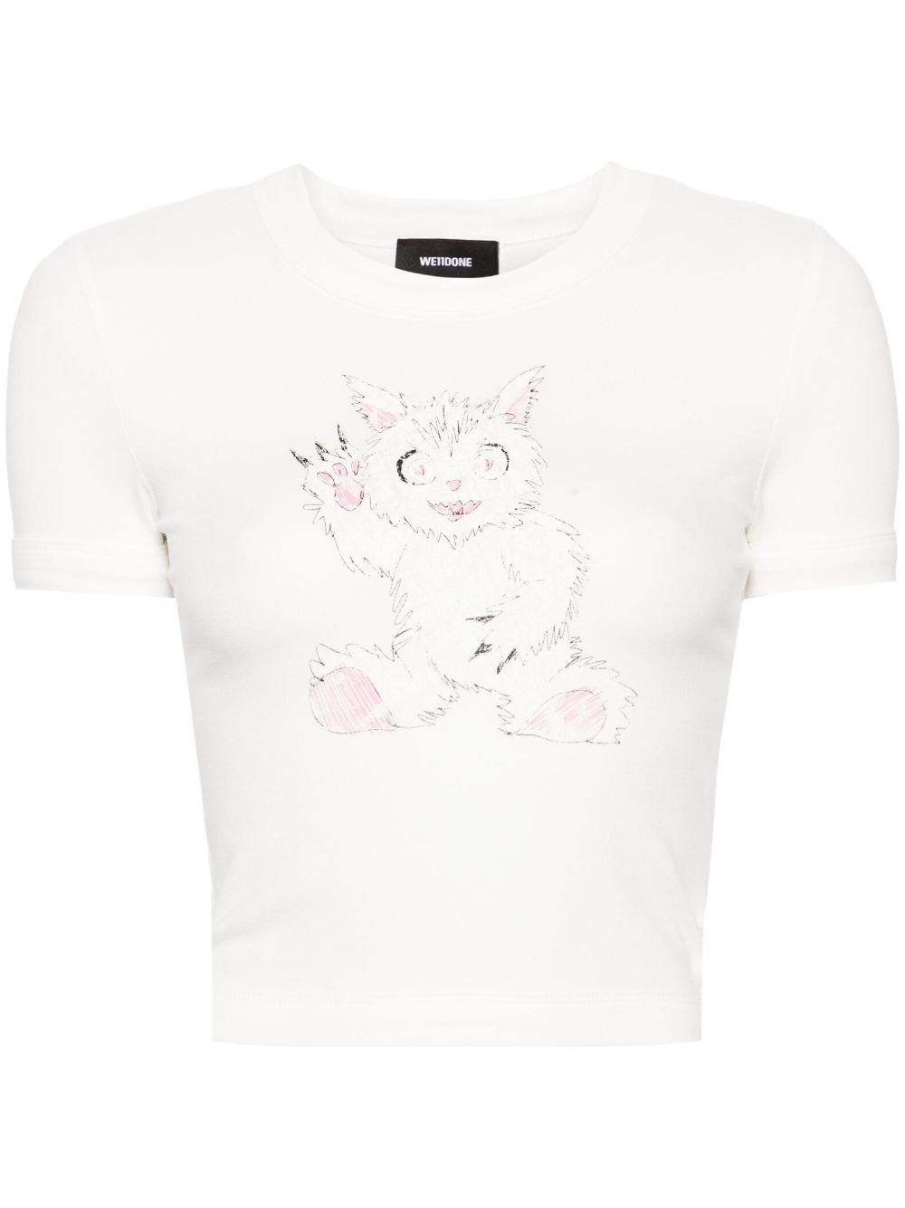 Doodle Monster short-sleeve T-shirt - White