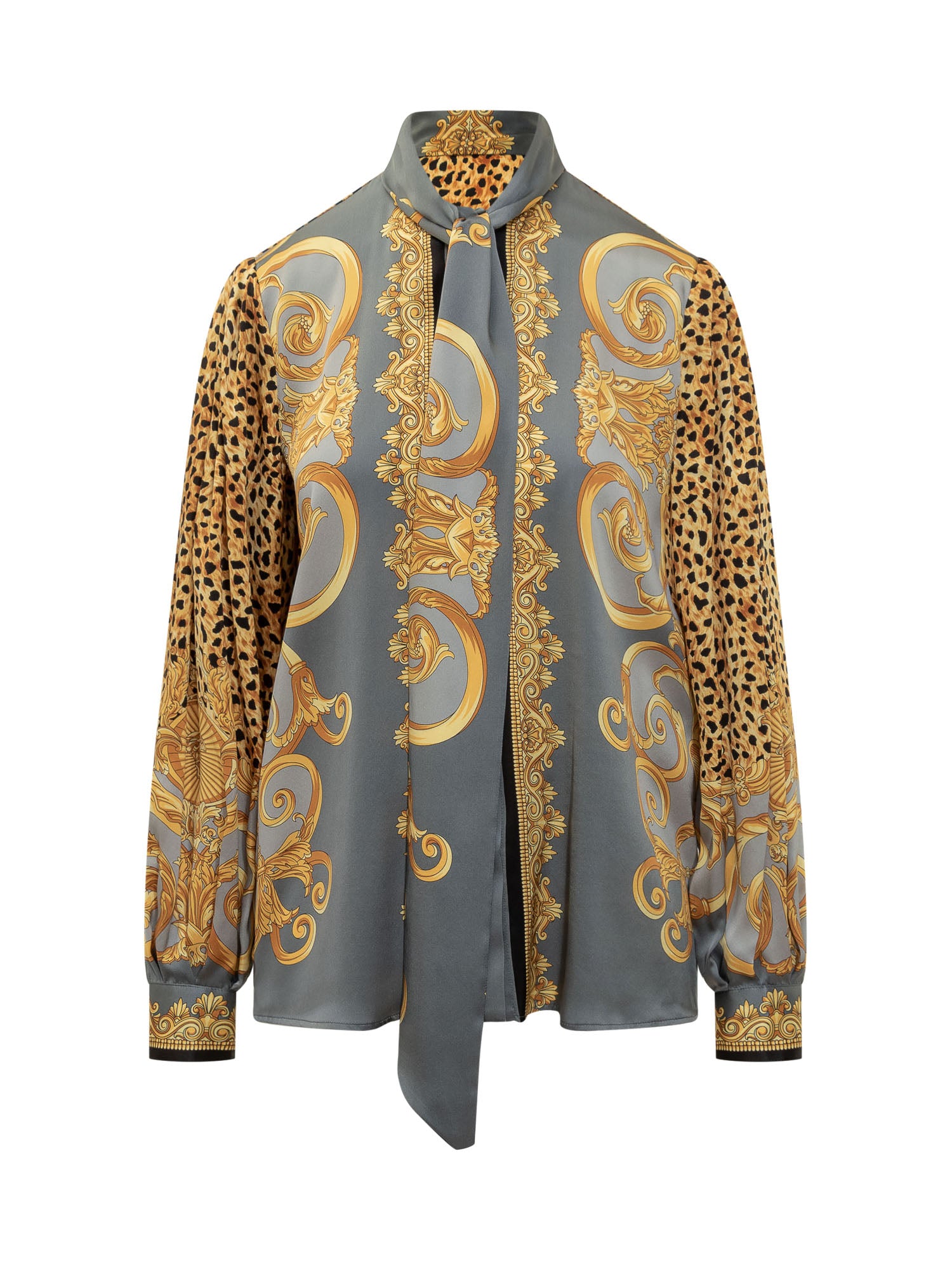 Silk Shirt with Baroque Print