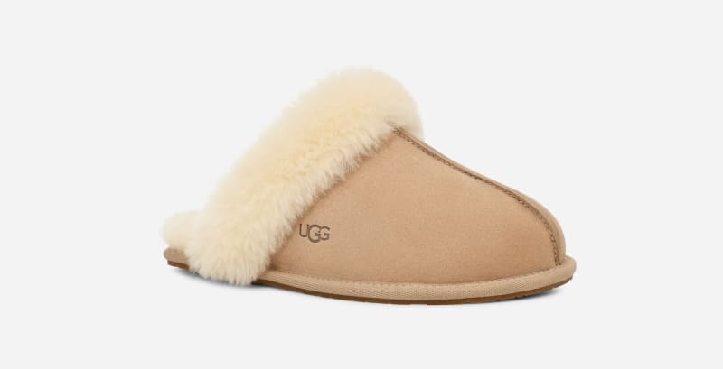 ® Women's Scuffette II Suede Sheepskin Slipper in Sand