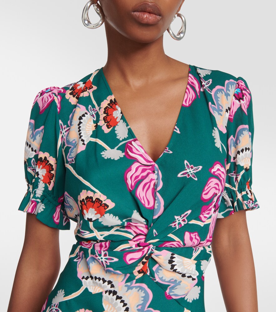 Anaba floral crêpe midi dress