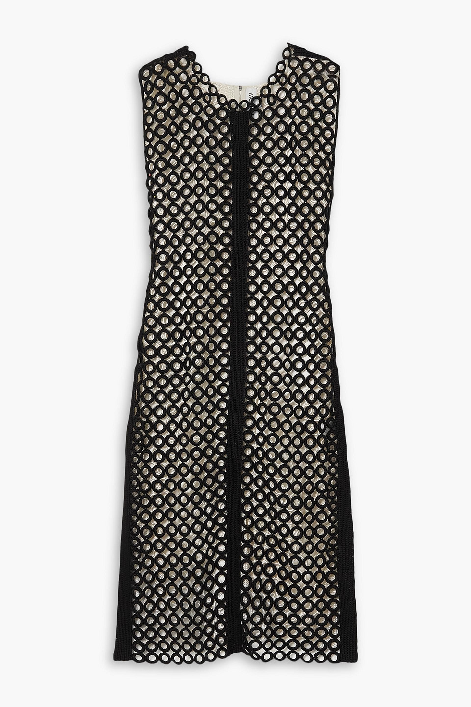 Dree two-tone crocheted midi dress