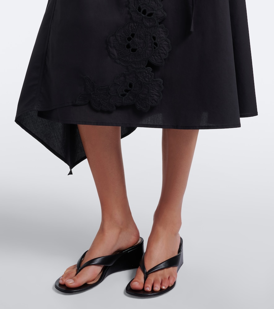 Klara asymmetric cotton midi skirt
