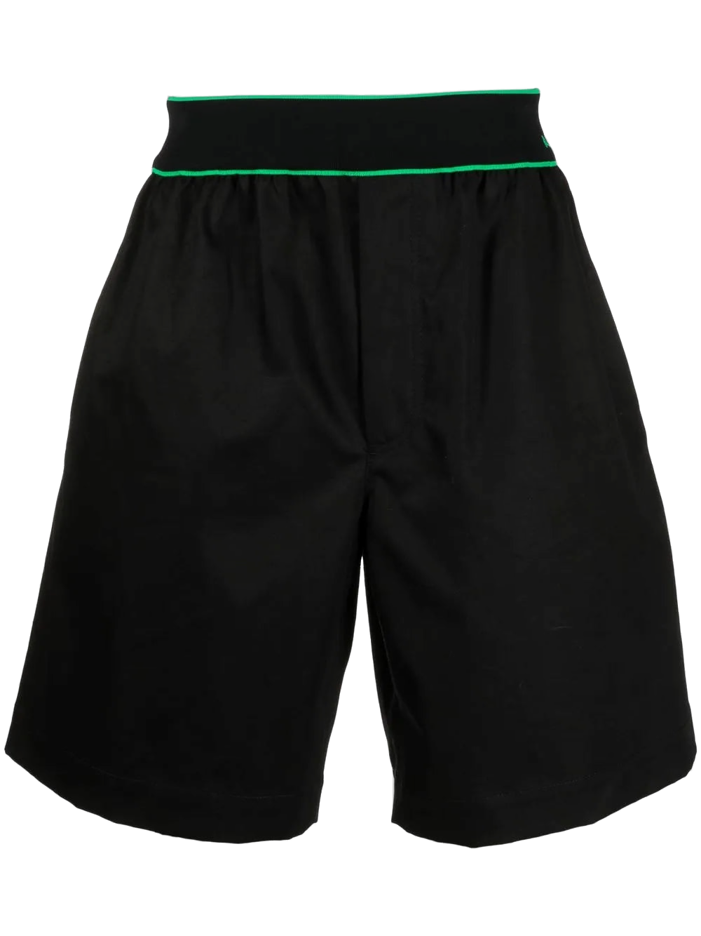 Logo Waistband Bermuda Shorts — Black