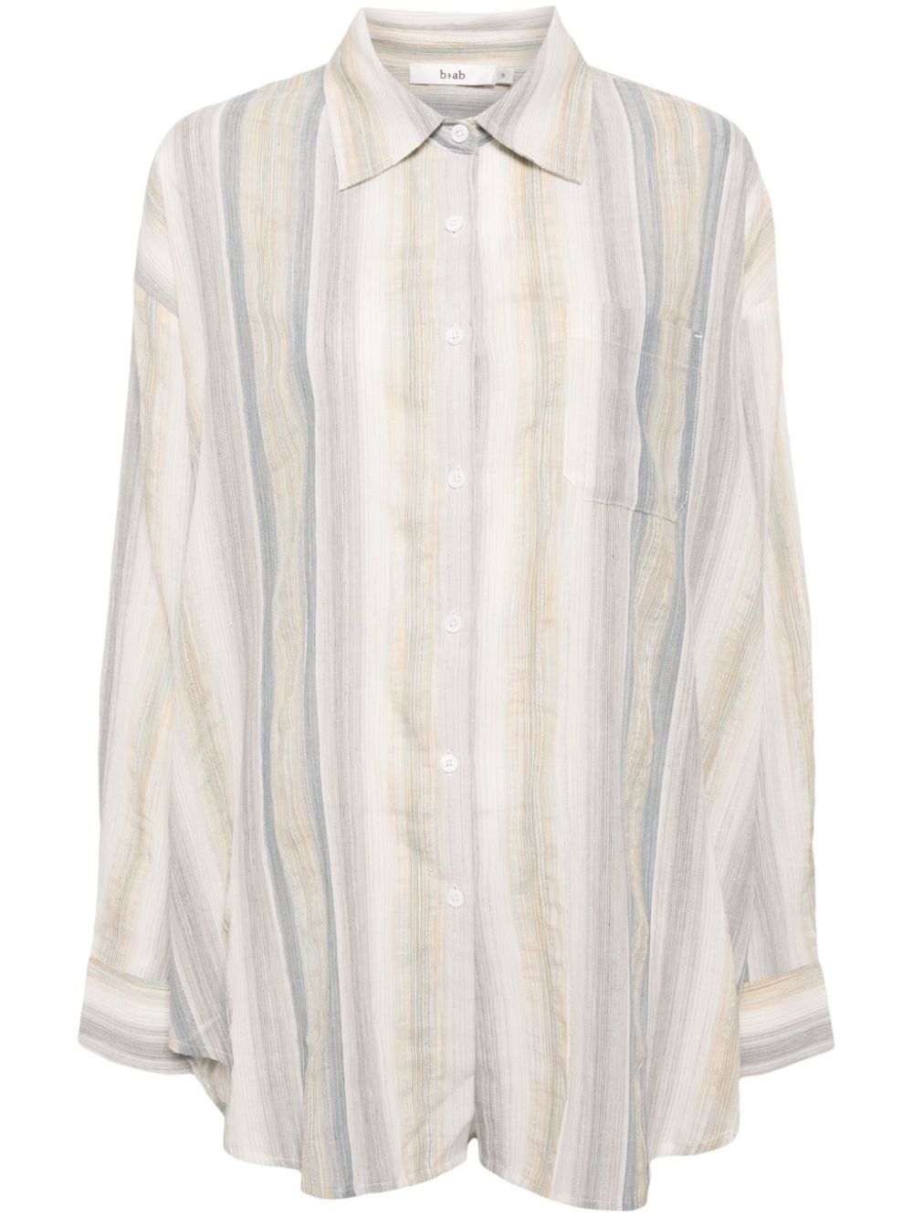 Striped button-up shirt - Blue