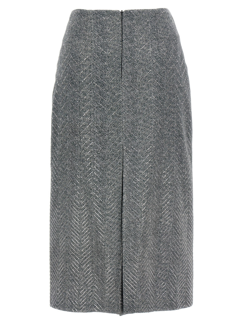 Rhinestone Skirt Skirts Gray