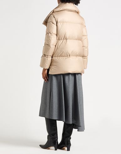 Woman Puffer Beige Size 2 Polyamide, Virgin Wool