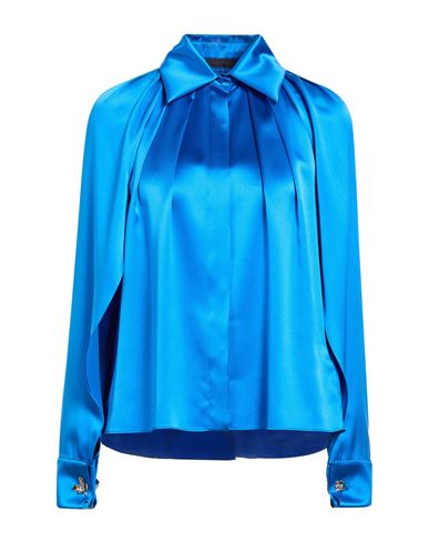 Woman Shirt Bright blue Size 6 Silk
