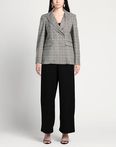Woman Blazer Grey Size 12 Polyester, Viscose, Elastane