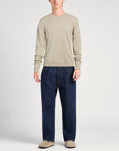 Man Sweater Beige Size 40 Hemp