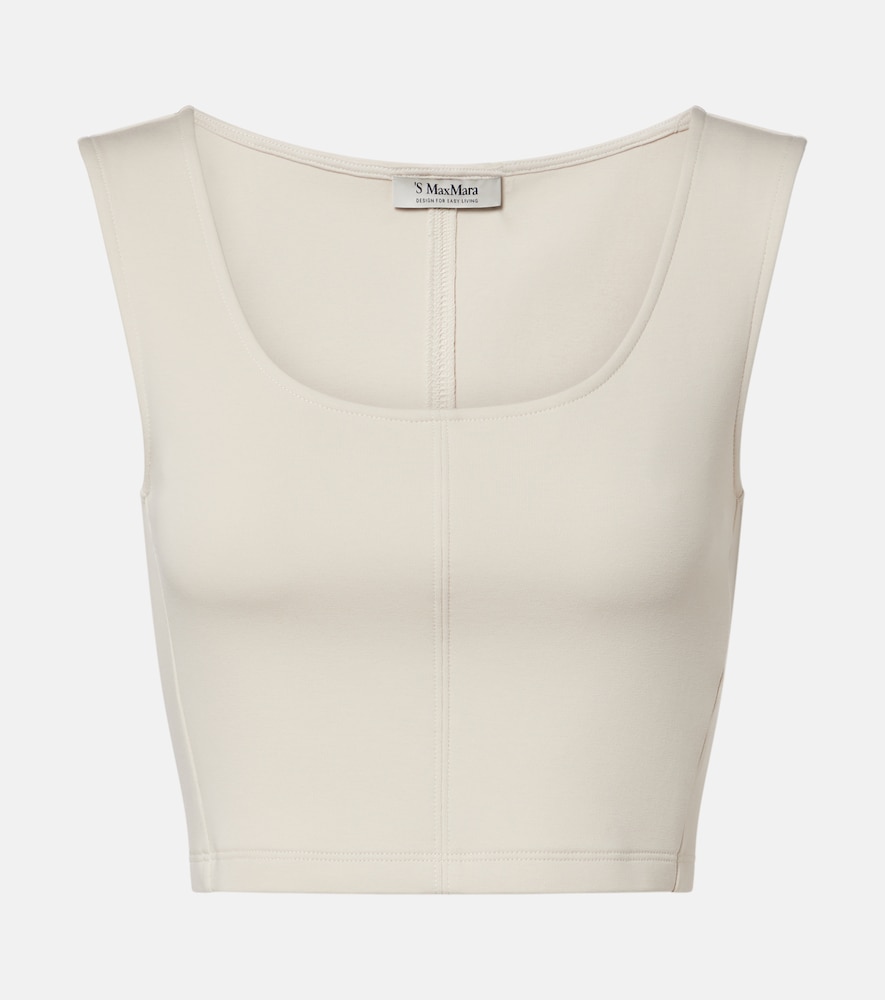 Dire cotton-blend jersey crop top