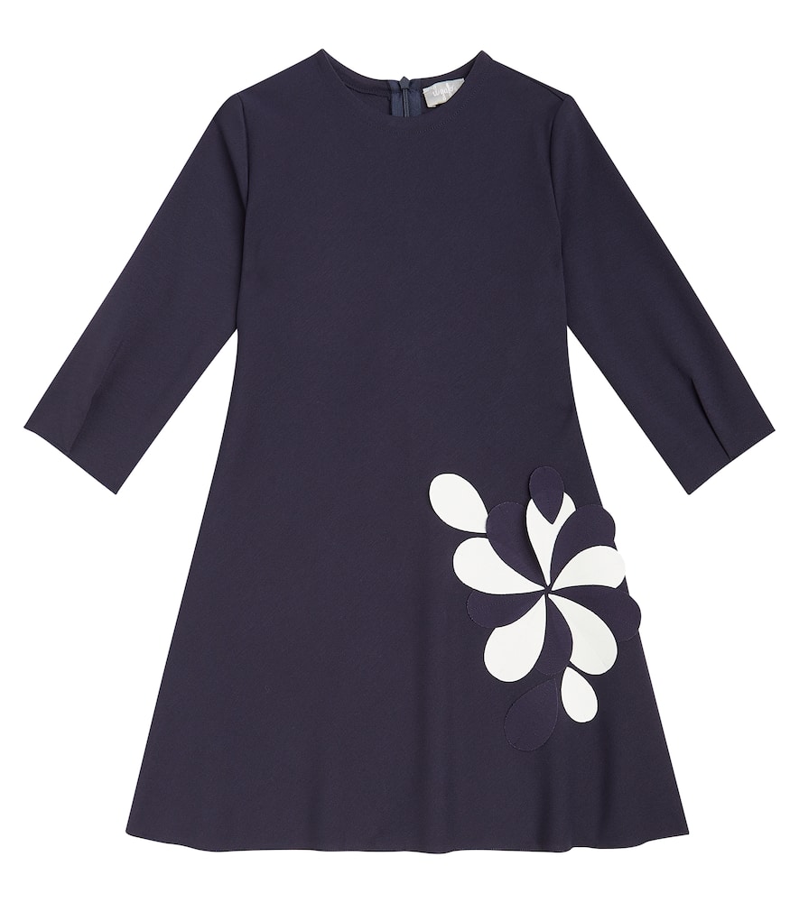 Il Gufo Floral-appliqué jersey dress