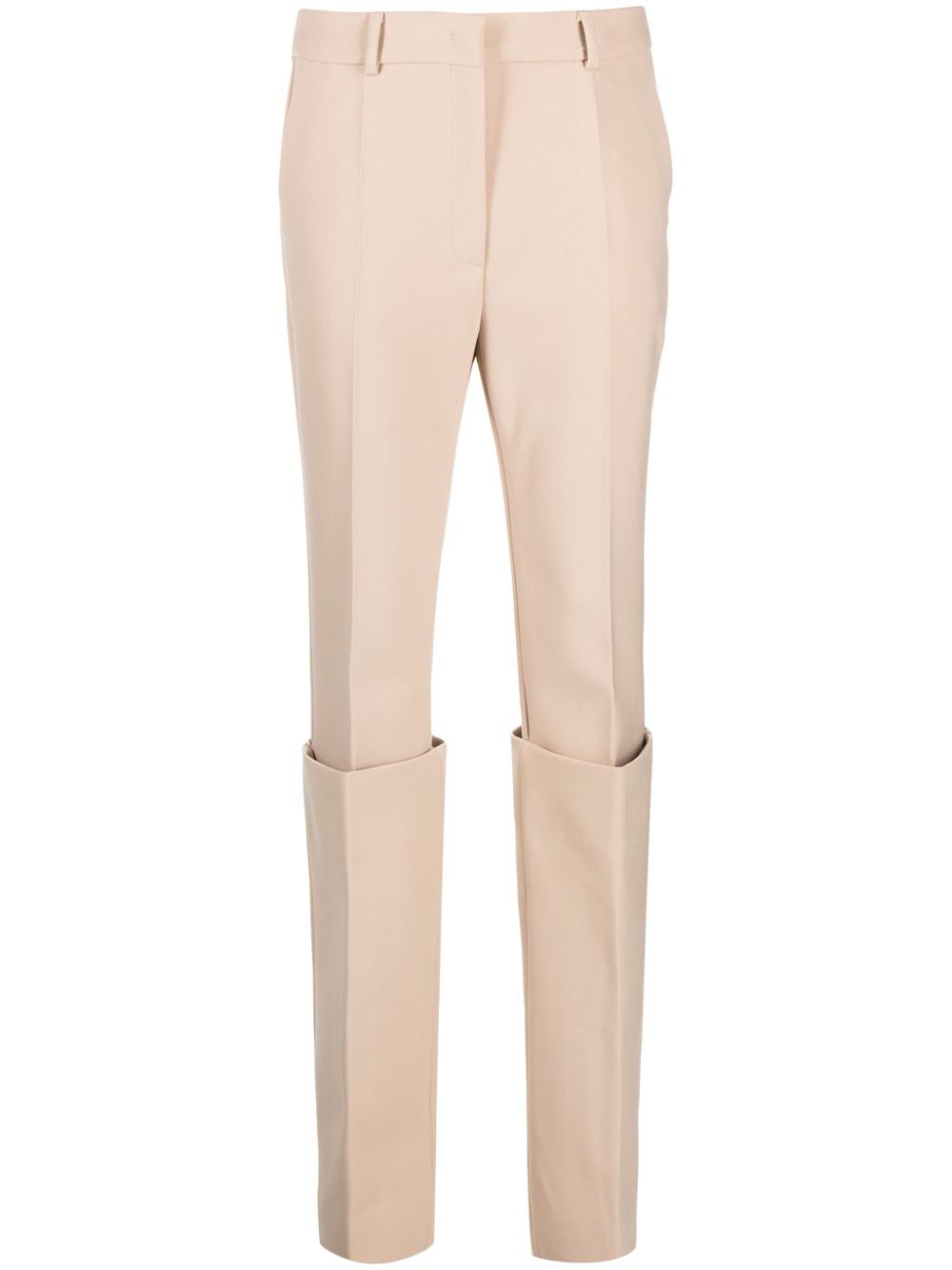 Layered tapered-leg trousers - Black