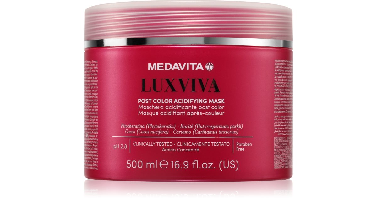 Medavita LUXVIVA Post Color Acidifying 500 ml — Maschera Hair
