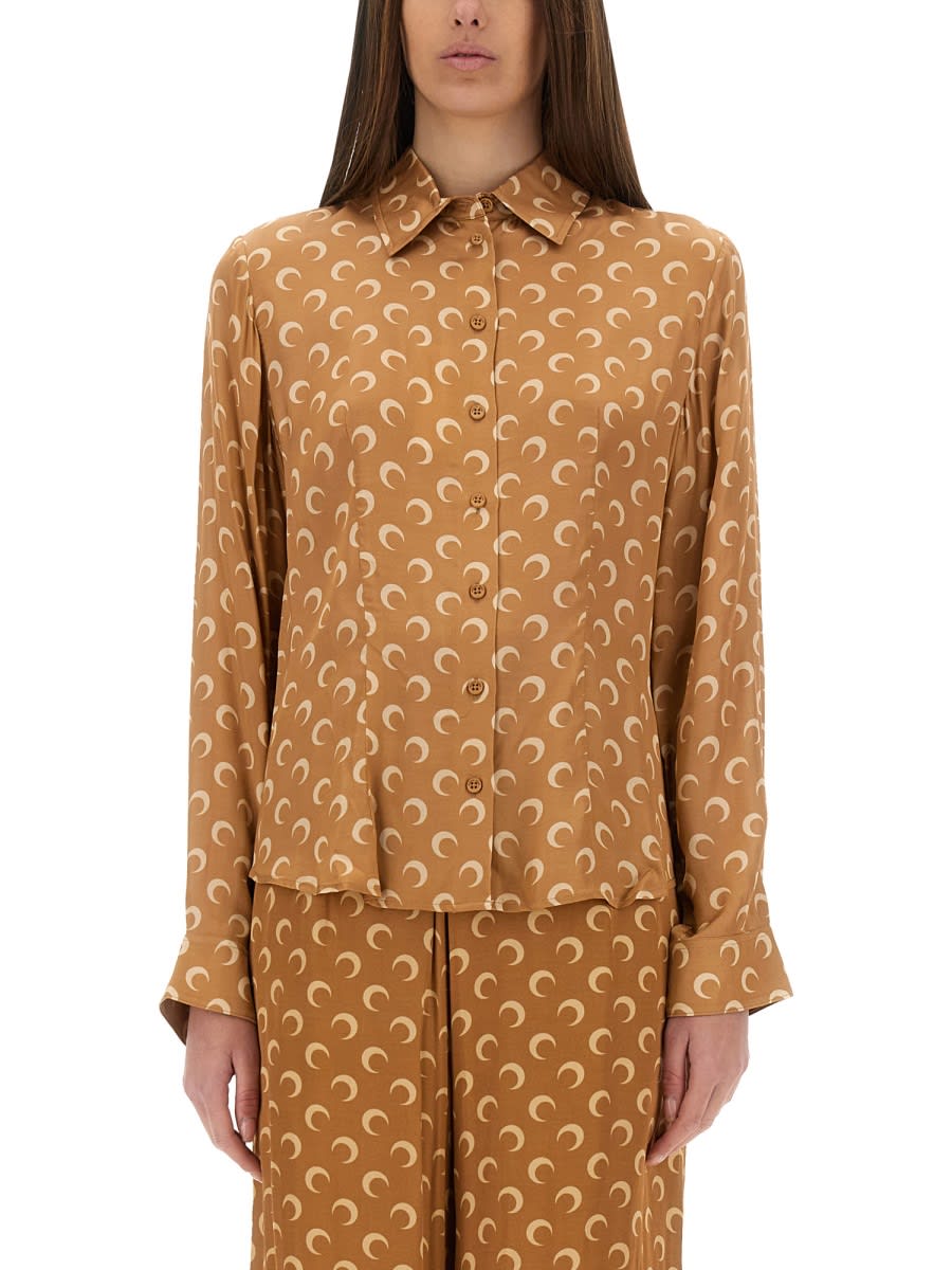 Printed Satin Shirt