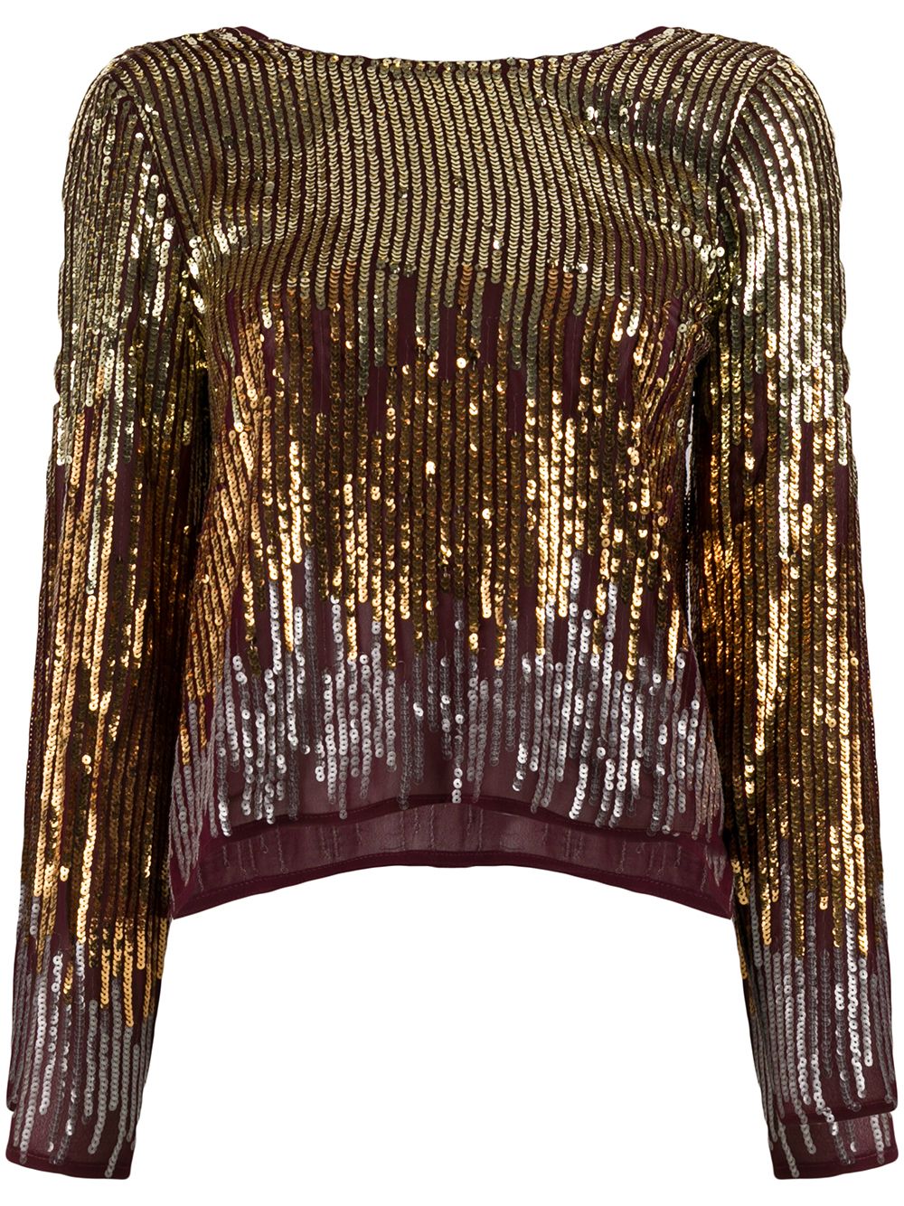Bettina ombré sequinned blouse - Gold