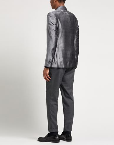 Man Blazer Grey Size 42 Cotton, Linen