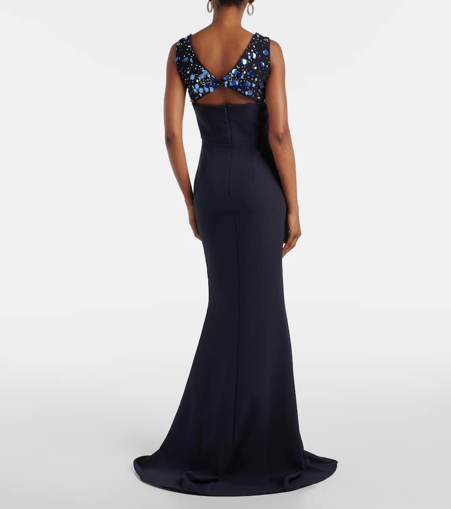 Melina embellished crêpe gown