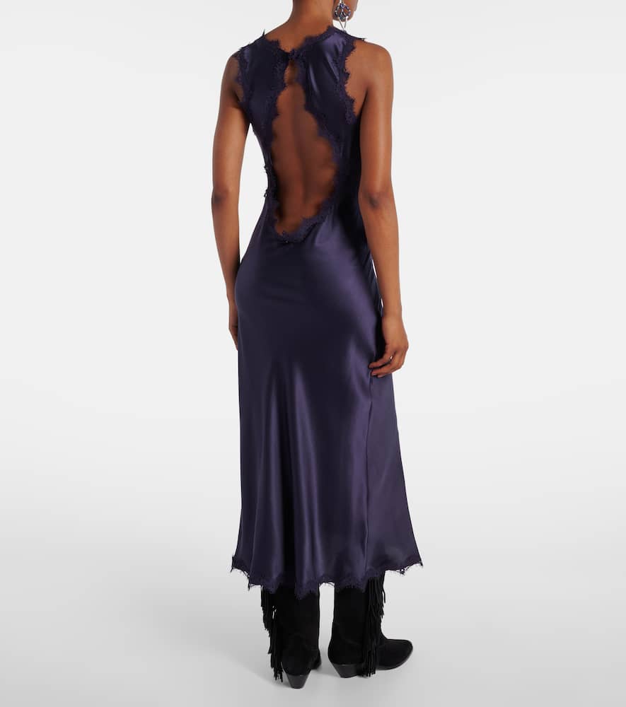 Jadelia silk-blend satin midi dress