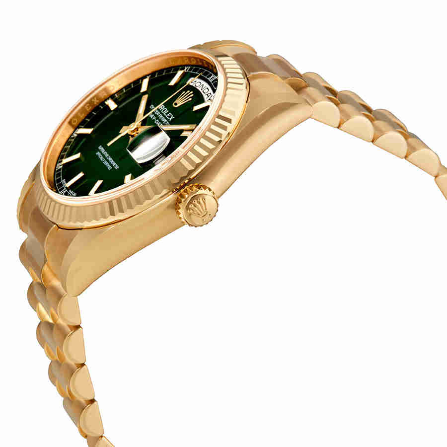 Day Date Green Dial Automatic 18K Yellow Gold Automatic Watch 118238GNSP