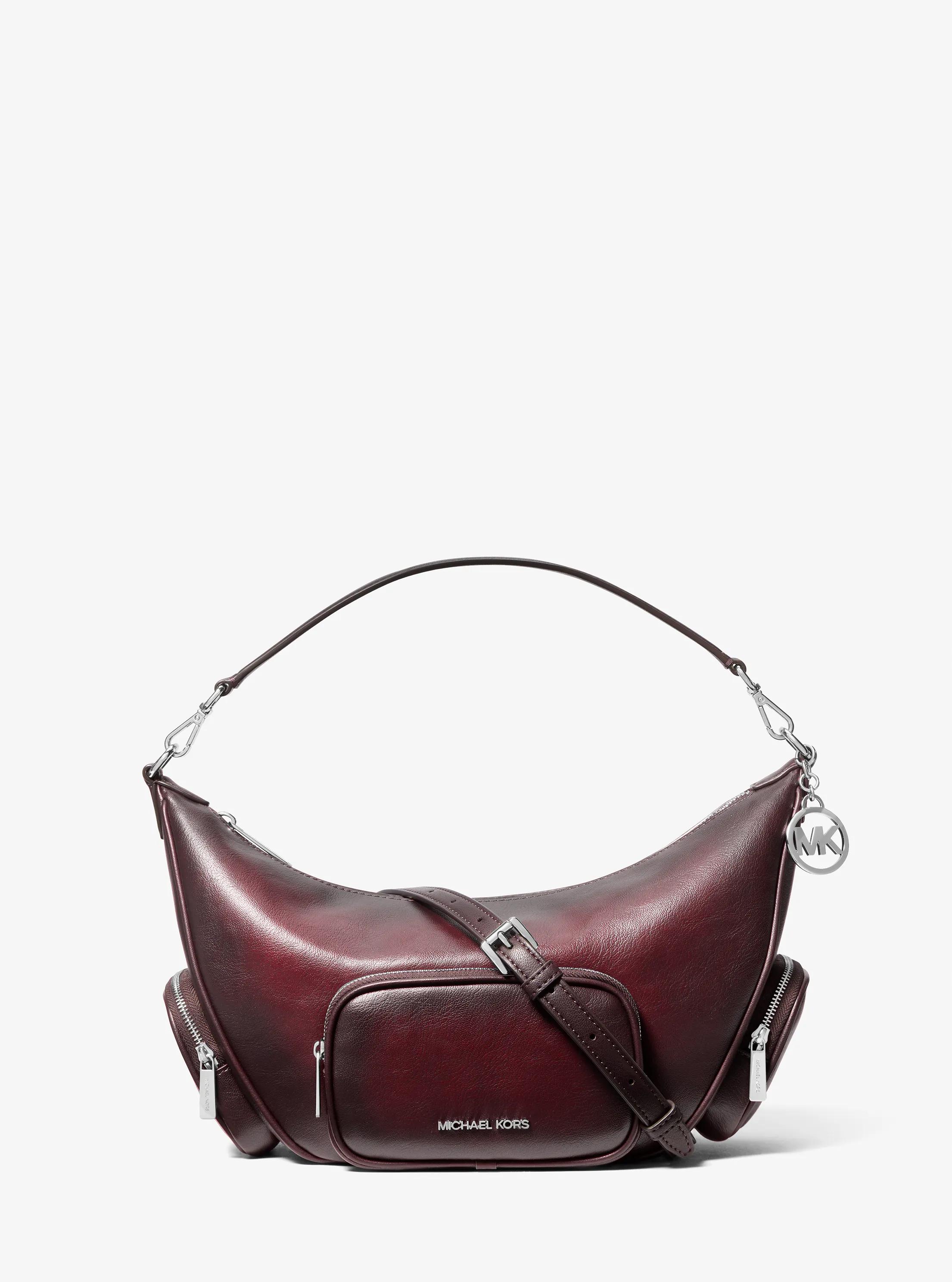 Merritt Medium Burnished Convertible Shoulder Bag in Red - One Size