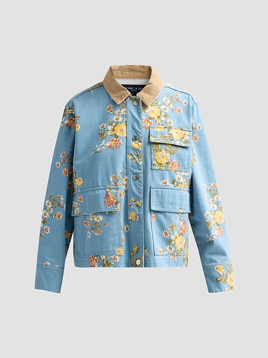 Women's Leighton Floral Denim Jacket - Garden Bouquet