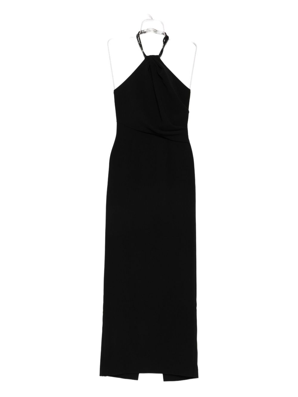 Halterneck Maxi Dress — Black