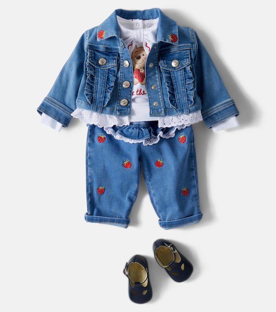 X Disney baby embroidered denim jacket
