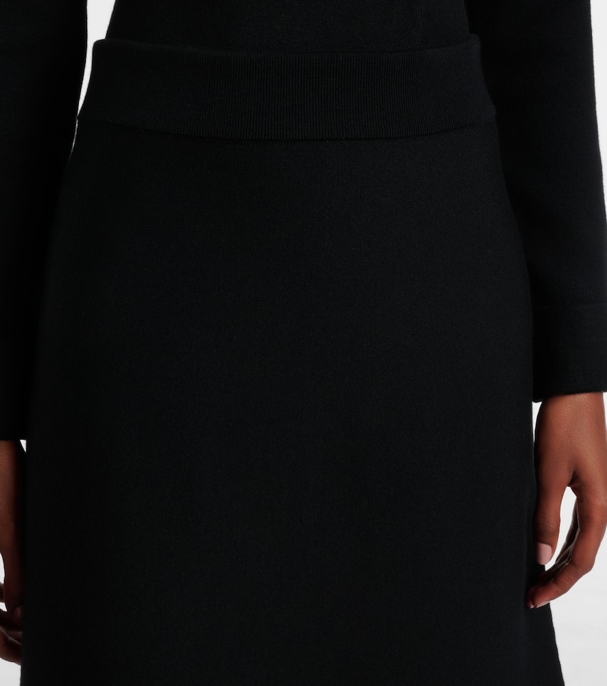 Sharp Ambition wool-blend midi skirt