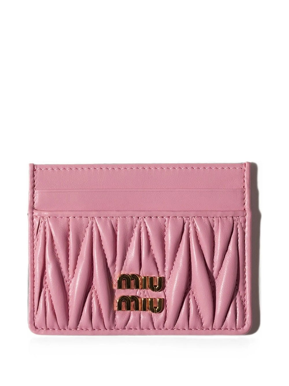 Pink Matelassé Nappa Cardholder