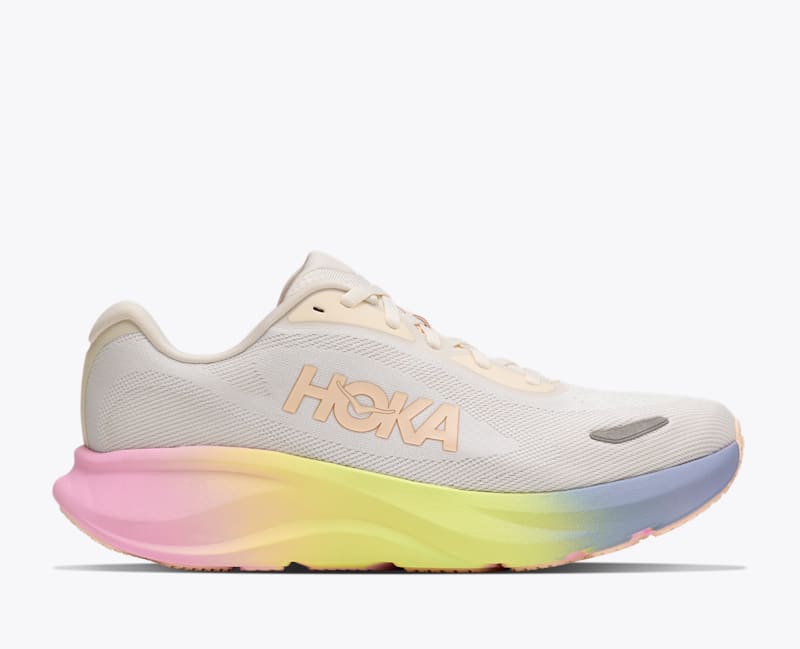 HOKA Women's Rincon 5 Shoes in Alabaster/Tangerine Glow