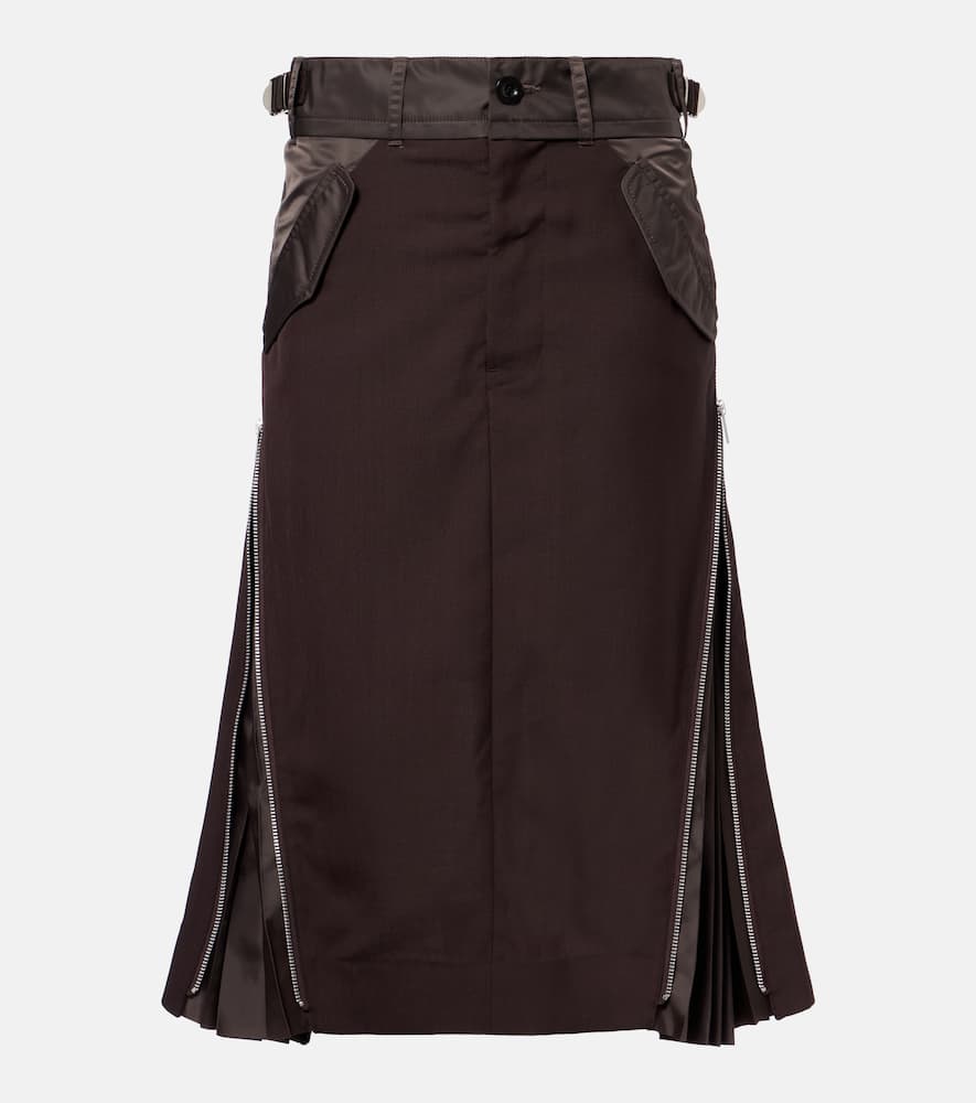 Pleated midi skirt
