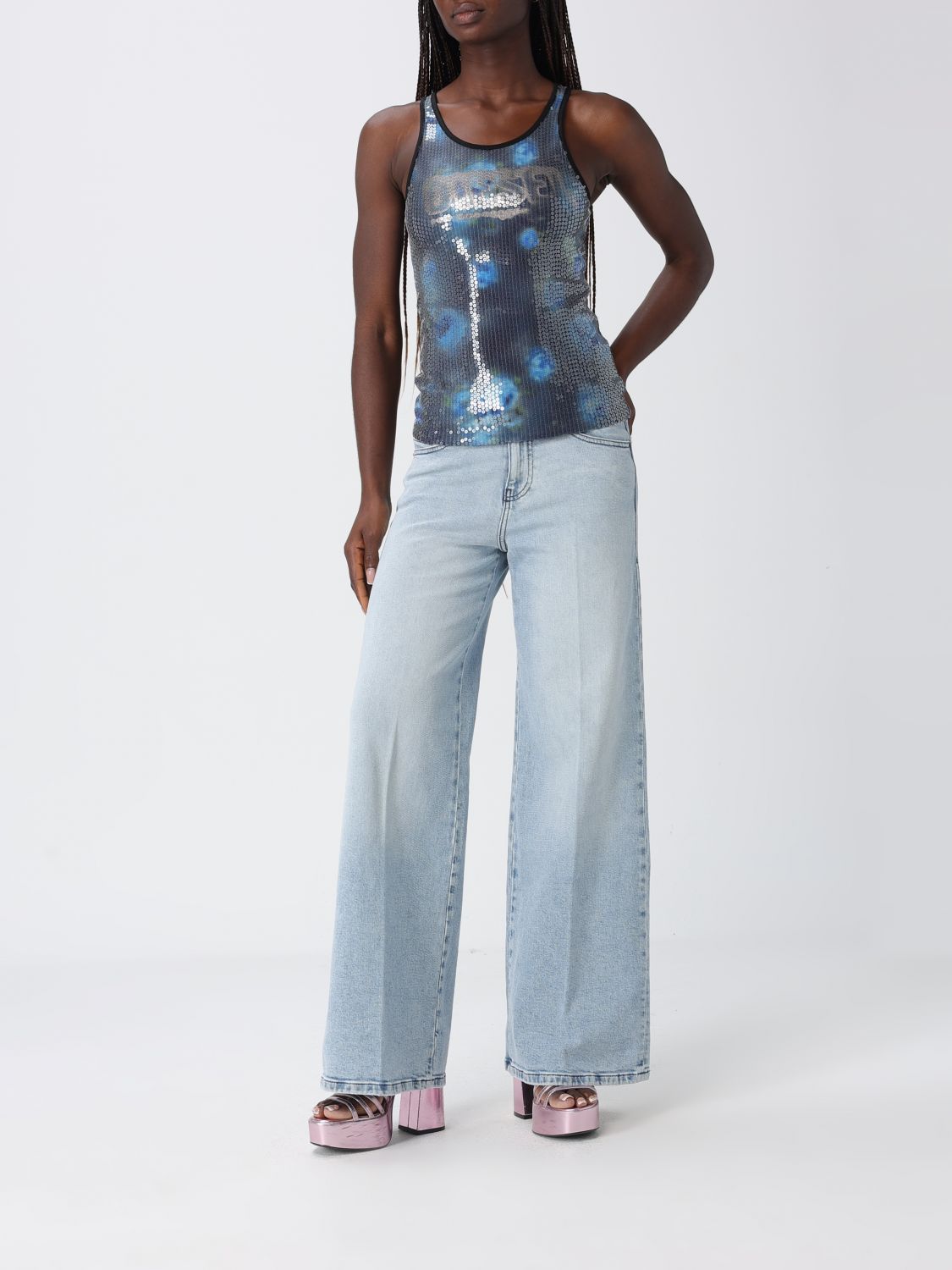 Jeans Woman color Denim