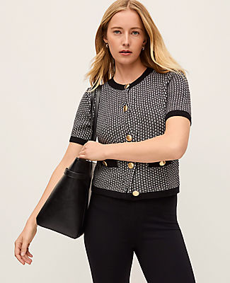 Ann Taylor Geo Stitch Cardigan